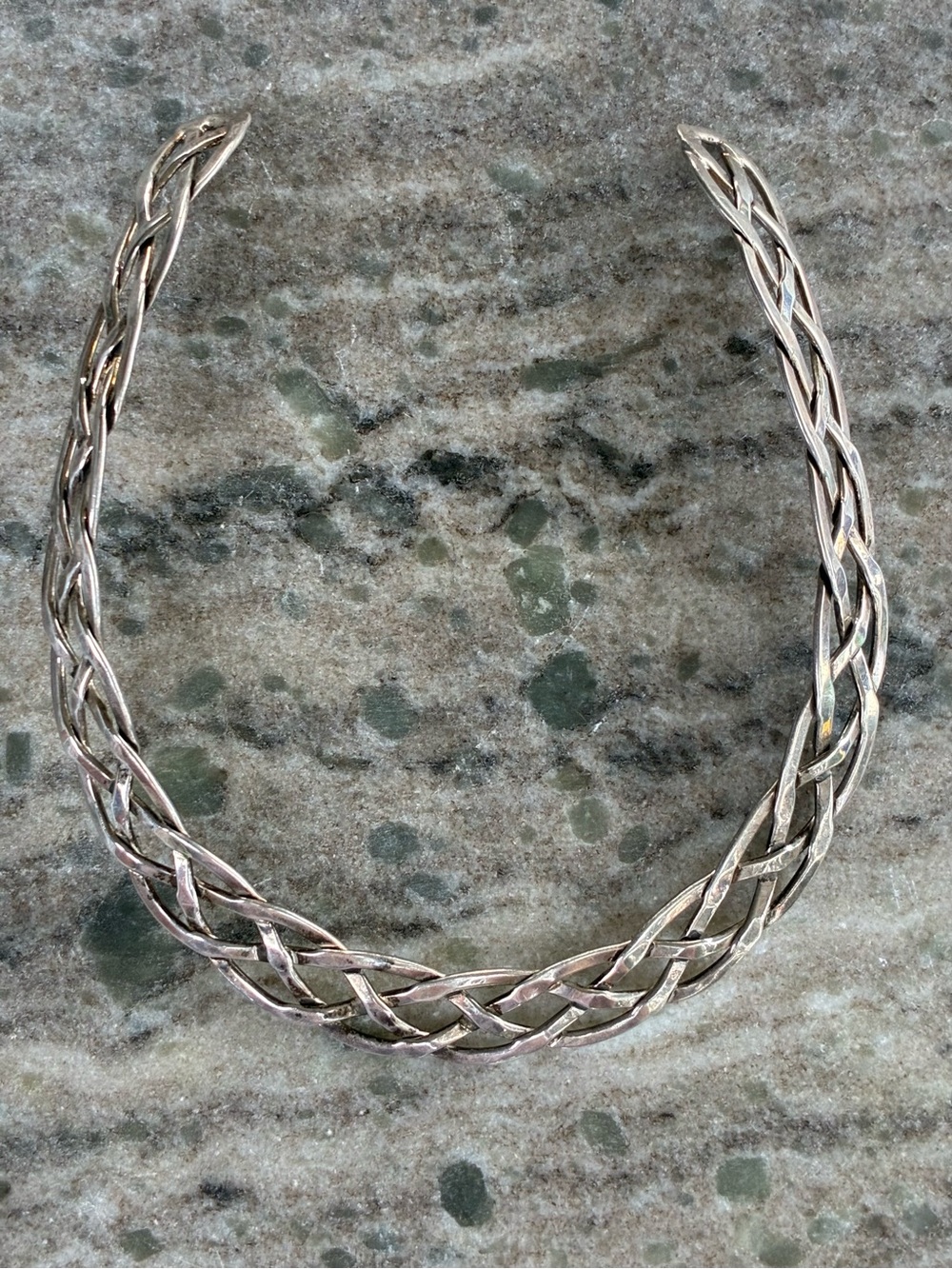 Vintage Woven Sterling Silver Choker Mexico
